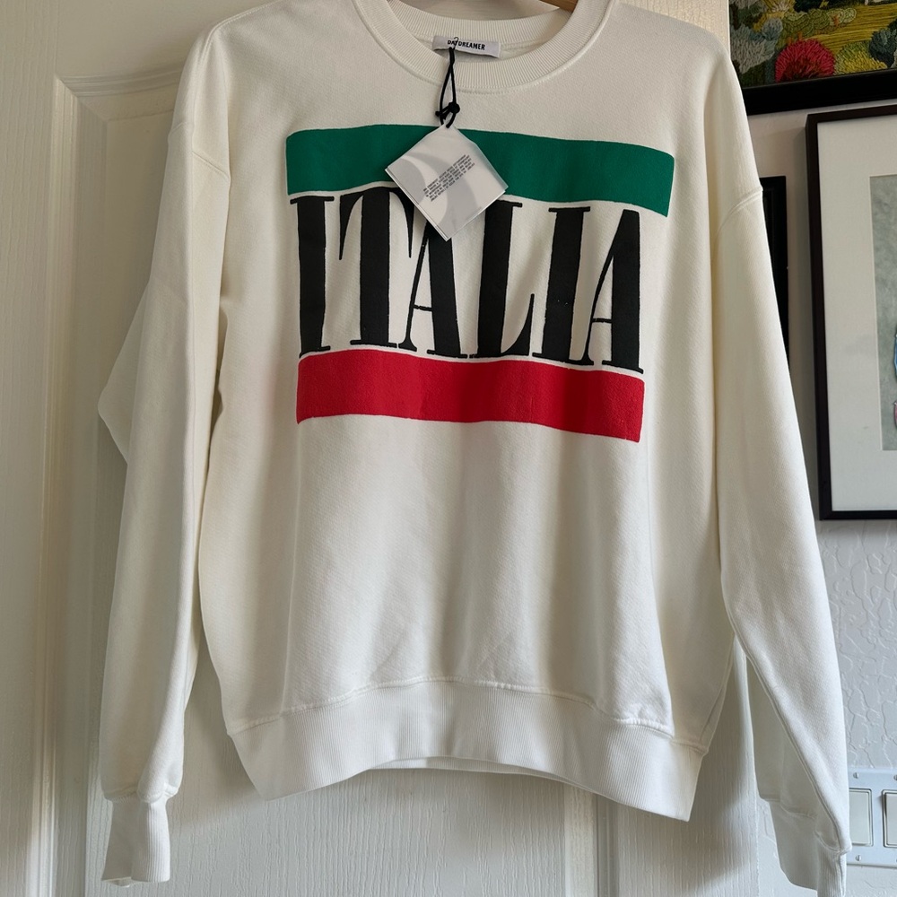 NWT Daydreamer Italia Boyfriend Sweatshirt. Size: Small. Excellent condition - Picture 2 of 16
